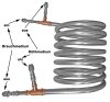 Gegenstrom-Wärmetauscher, 6 m Kühllänge, Edelstahl 1.4401, mit 4x G1/2" A4 Edelstahlnippel (Bild für) Gegenstrom-Wärmetauscher, 6 m Kühllänge, Edelstahl 1.4401, mit 4x G1/2" A4 Edelstahlnippel